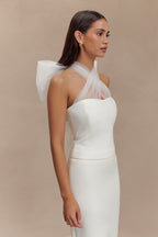 Maryam Tulle Bow Top in White – Chic&Drifts