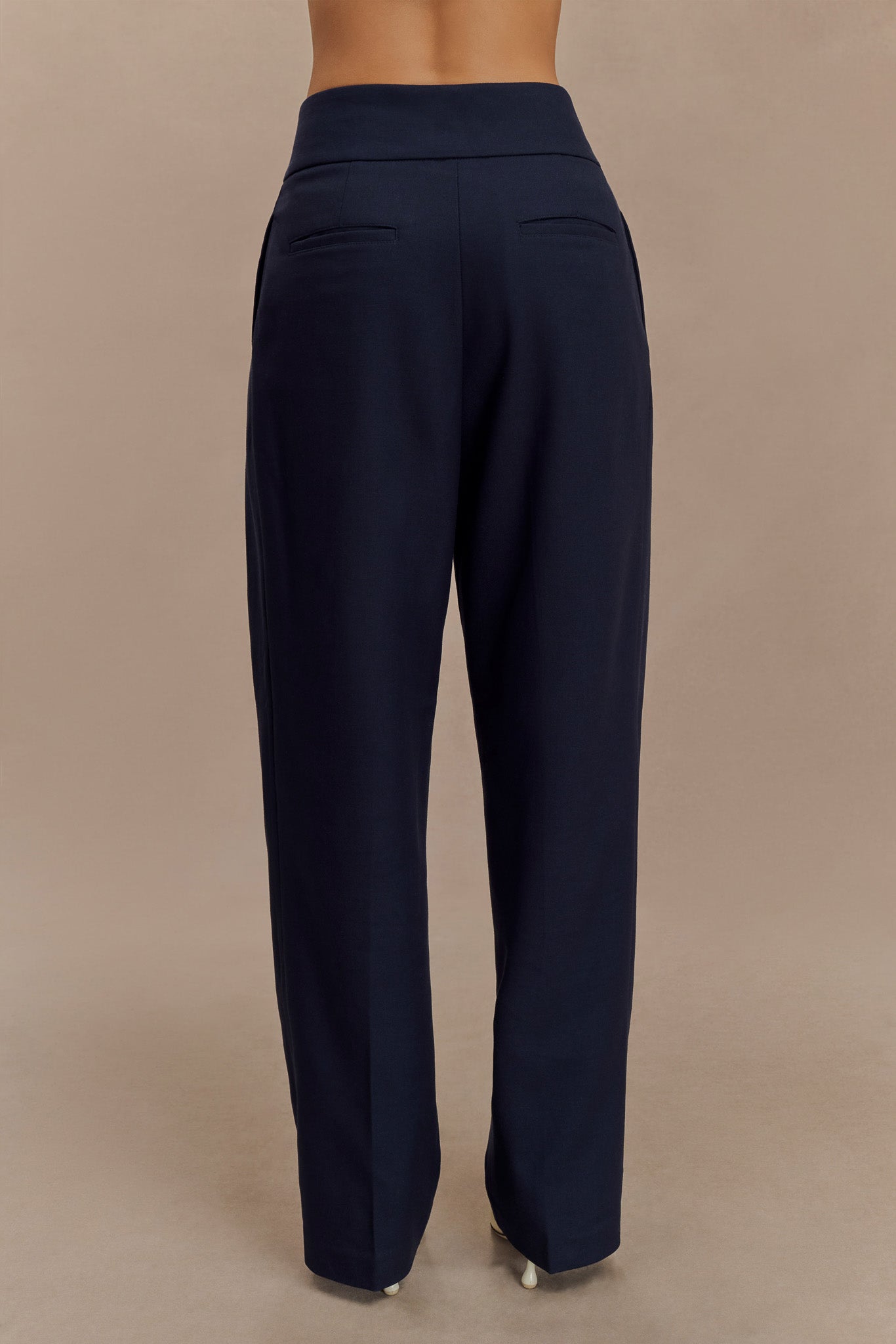 Penelope Pleated High Waisted Pants in Dark Navy – Chic&Drifts