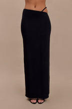 Natalia Modal Buckle Maxi Skirt in Black – Chic&Drifts