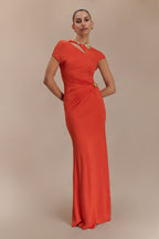 Kaida Slinky Maxi Dress With Hardware in Burnt Orange – Chic&Drifts