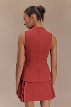 Melinda Structured Vest Top in Chilli – Chic&Drifts