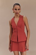 Melinda Structured Vest Top in Chilli – Chic&Drifts