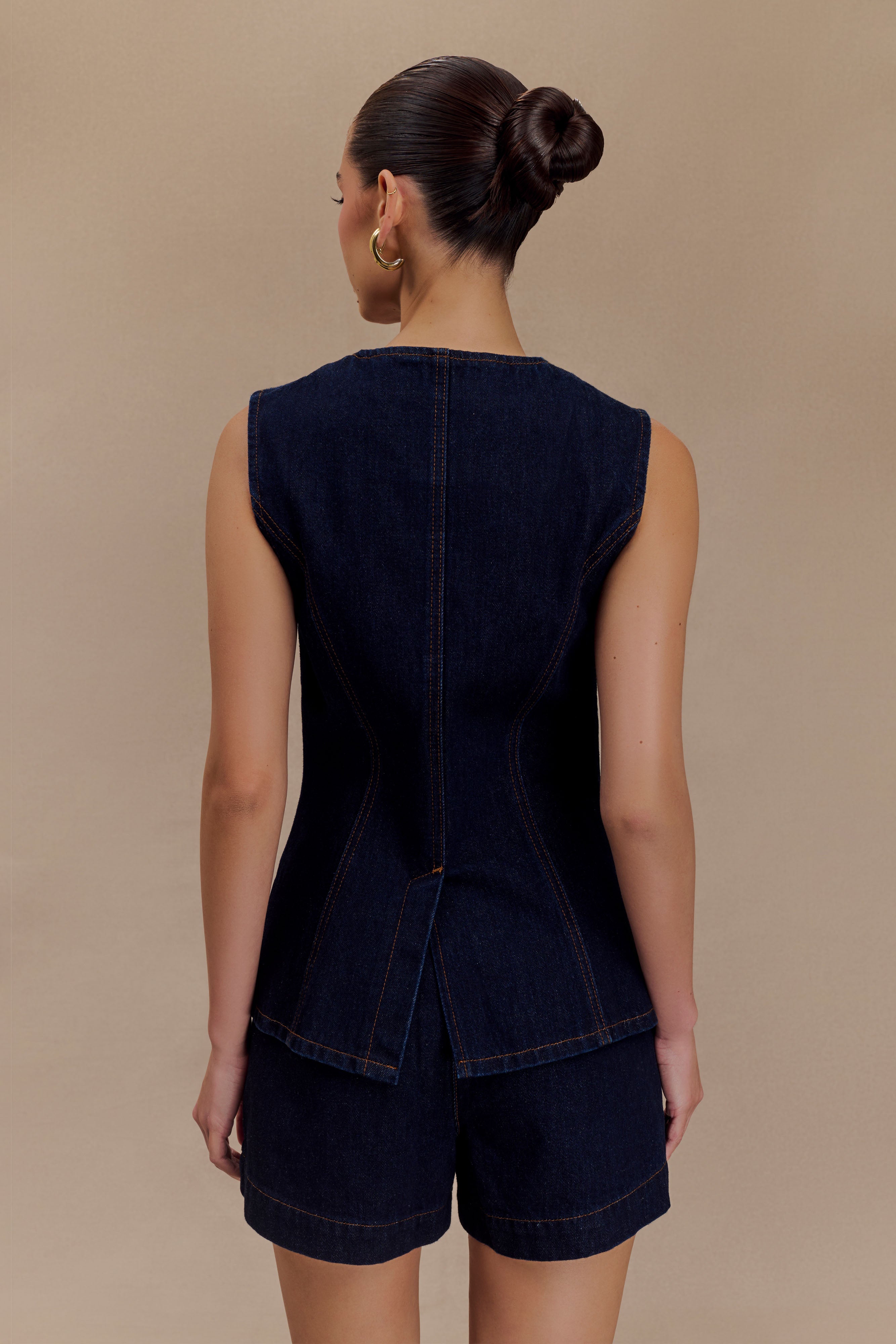 Abel Denim Button Up Top in Indigo Blue – Chic&Drifts