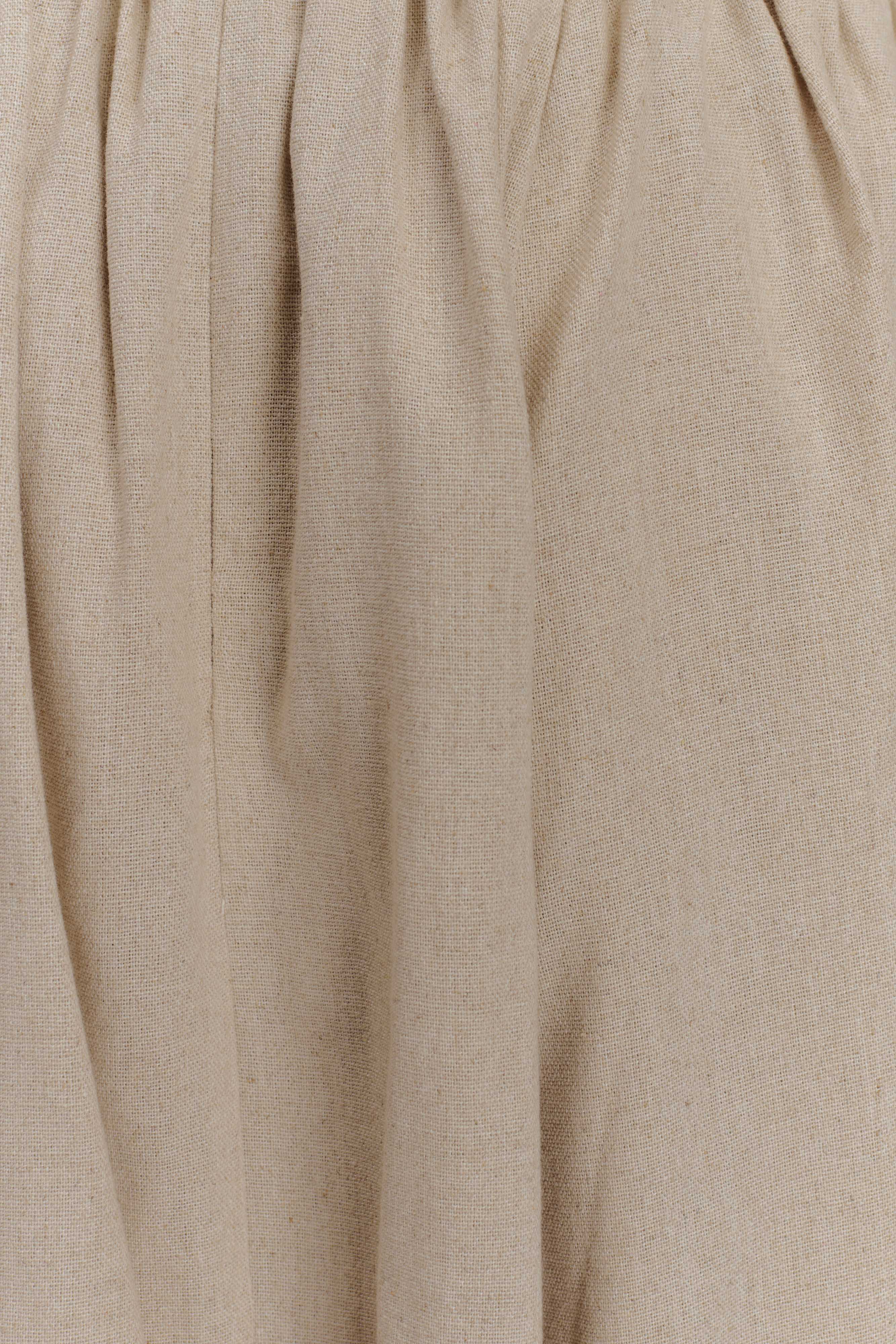 Clarence Linen A-Line Maxi Skirt in Natural – Chic&Drifts