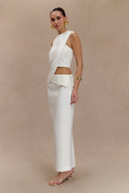 Astrid Suiting Midi Skirt in White – Chic&Drifts