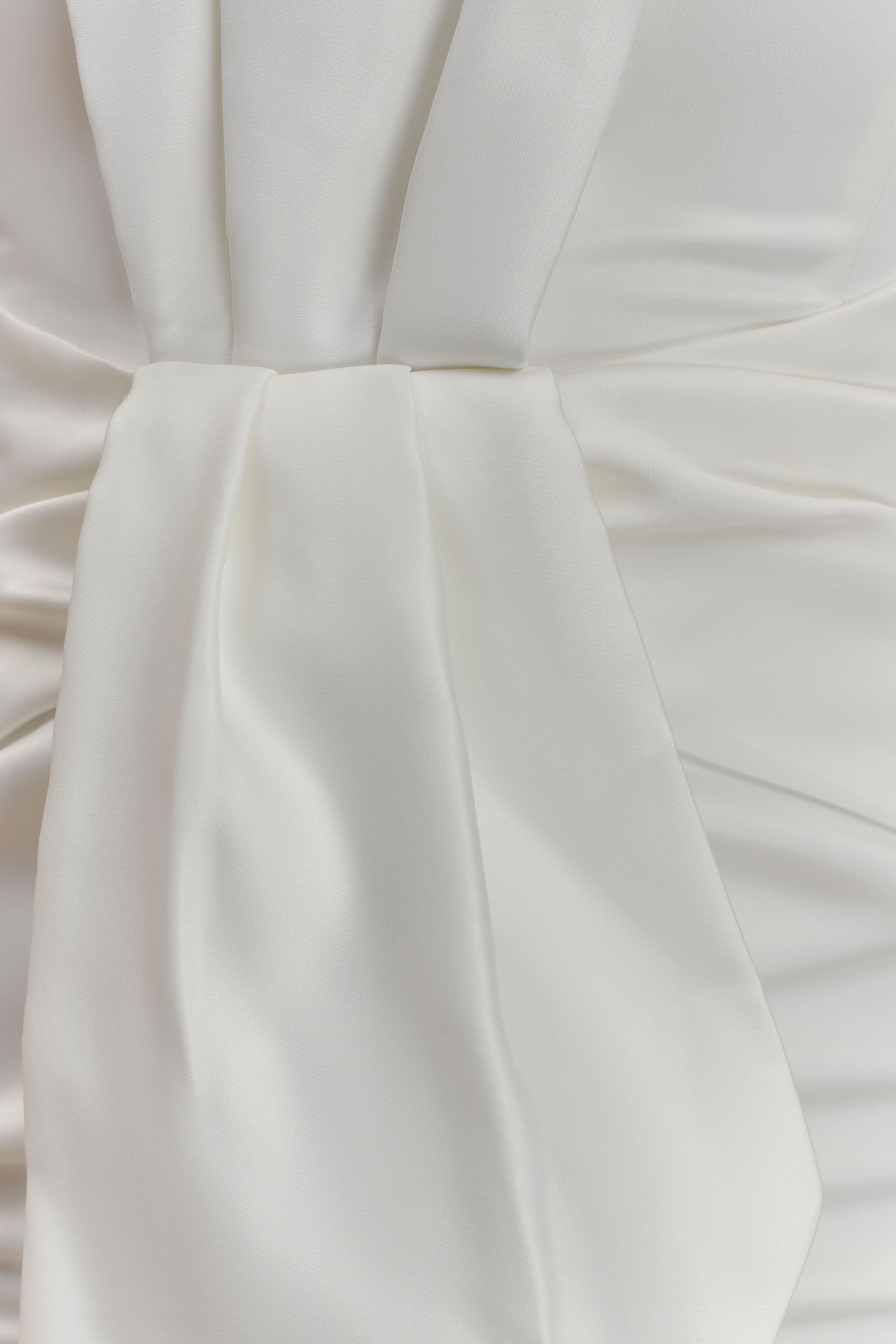Cyrill Strapless Satin Structured Maxi Dress
