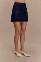 Rosalyn Mini Denim Skort in Indigo Blue – Chic&Drifts