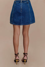 Rosalyn Mini Denim Skort in Dark Blue – Chic&Drifts