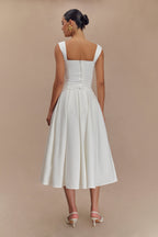 Bryony Satin Structured Sleeveless Top in White – Chic&Drifts