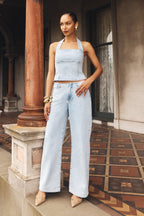 Caitlin Mid Rise Jeans in Light Blue – Chic&Drifts