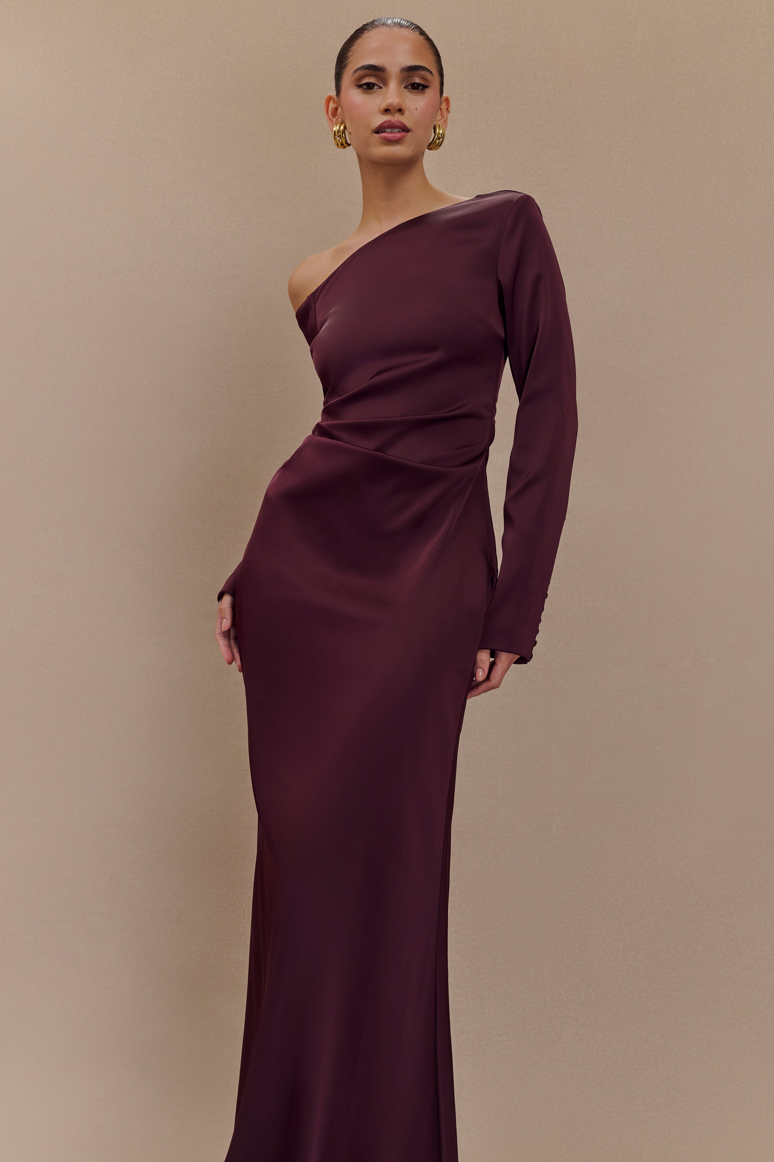 Avery Long Sleeve Maxi Dress in Plum – Chic&Drifts
