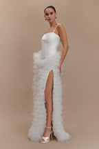 Magnolia Tiered Ruffle Maxi Dress in Ivory – Chic&Drifts