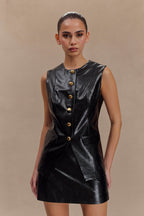 Coralia Faux Leather Sleeveless Vest in Black – Chic&Drifts