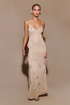Suki Metallic Knit Maxi Dress in Gold – Chic&Drifts