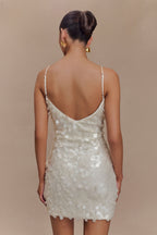 Romilly Sequin Mini Dress in Ivory – Chic&Drifts