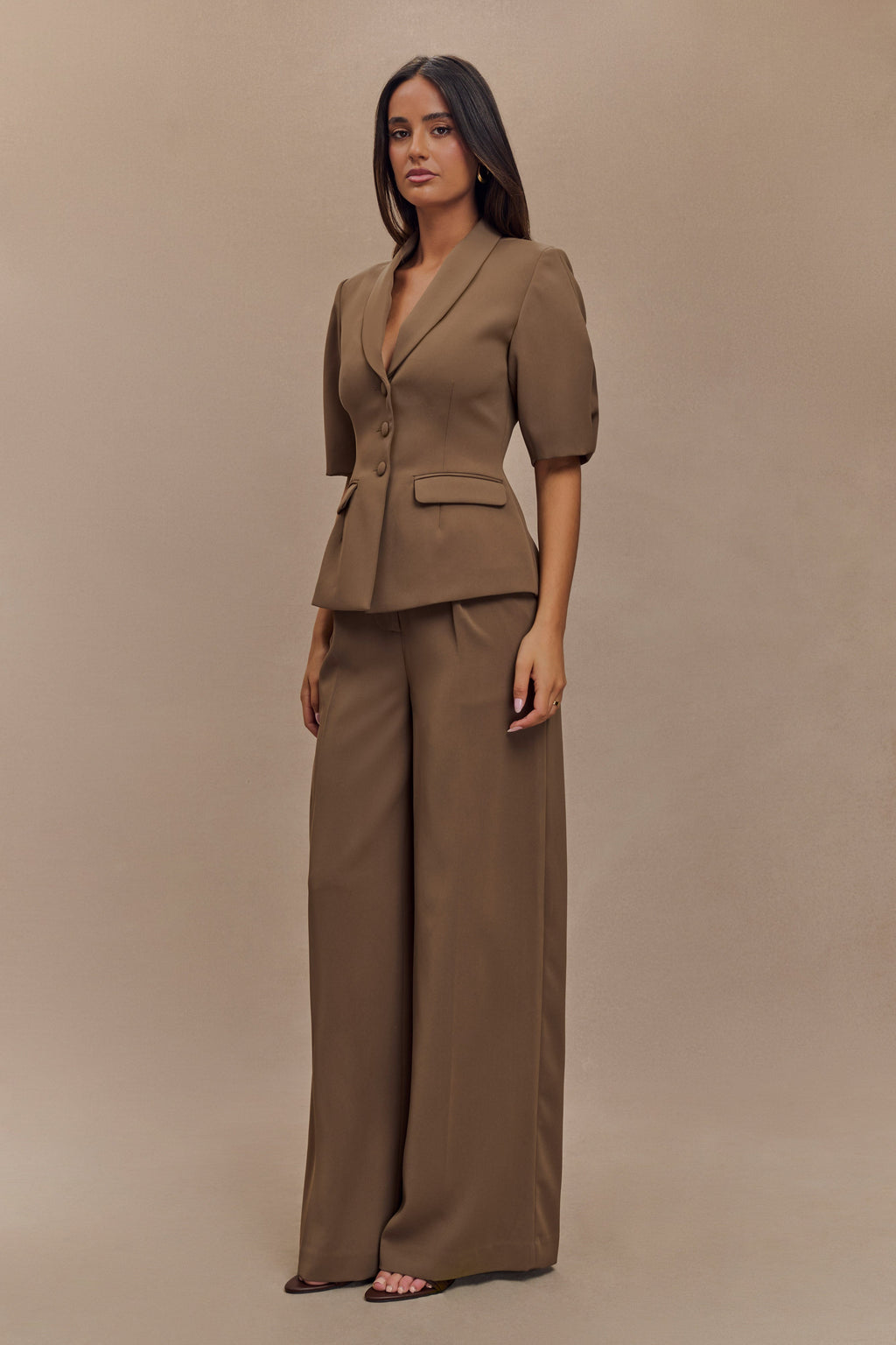 Faith Suiting Wide Leg Pant in Cacao Brown – Chic&Drifts