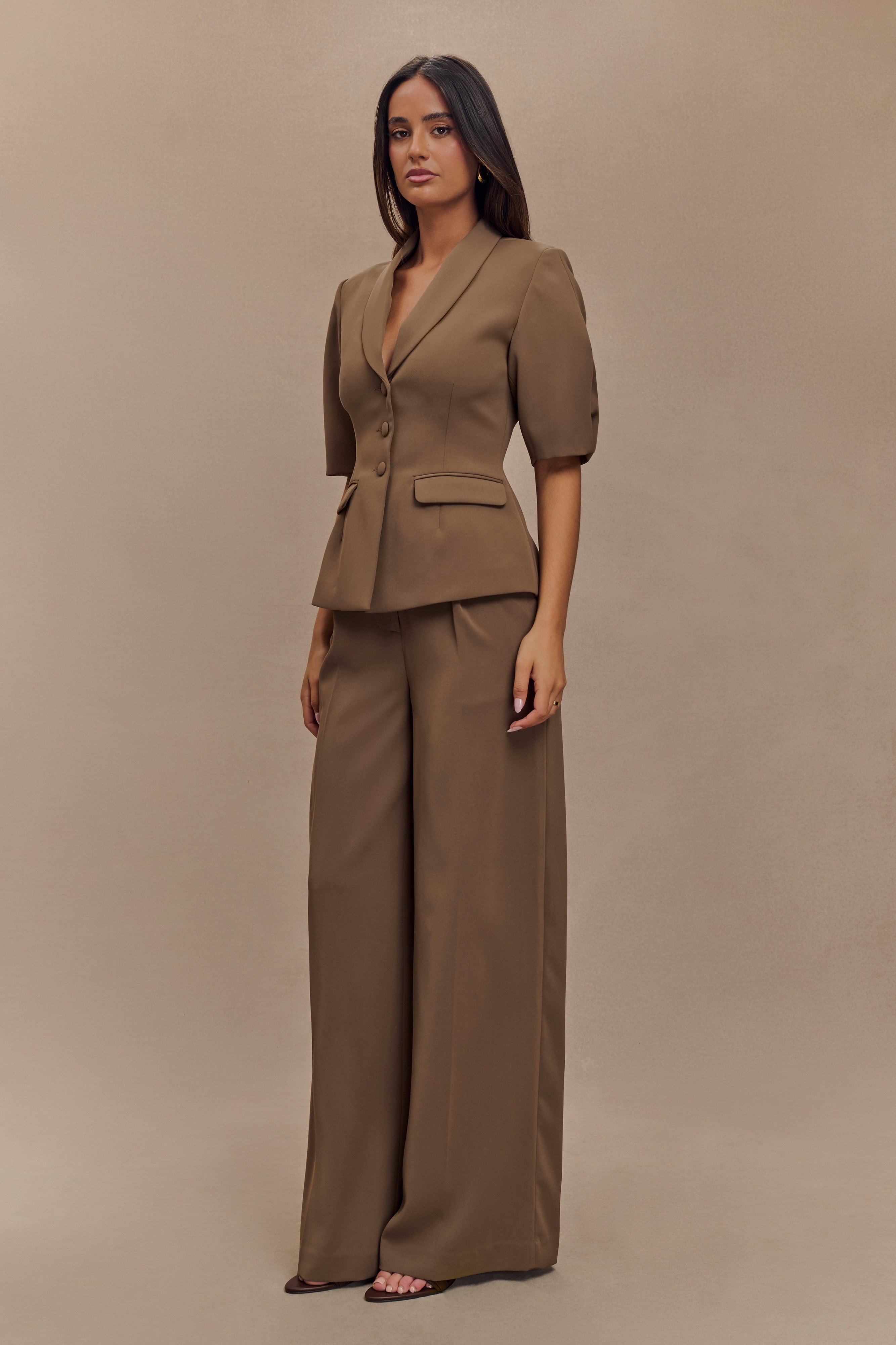 Faith Suiting Wide Leg Pant in Cacao Brown – Chic&Drifts