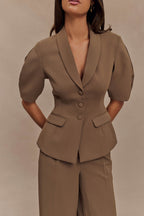 Faith Suiting Wide Leg Pant in Cacao Brown – Chic&Drifts
