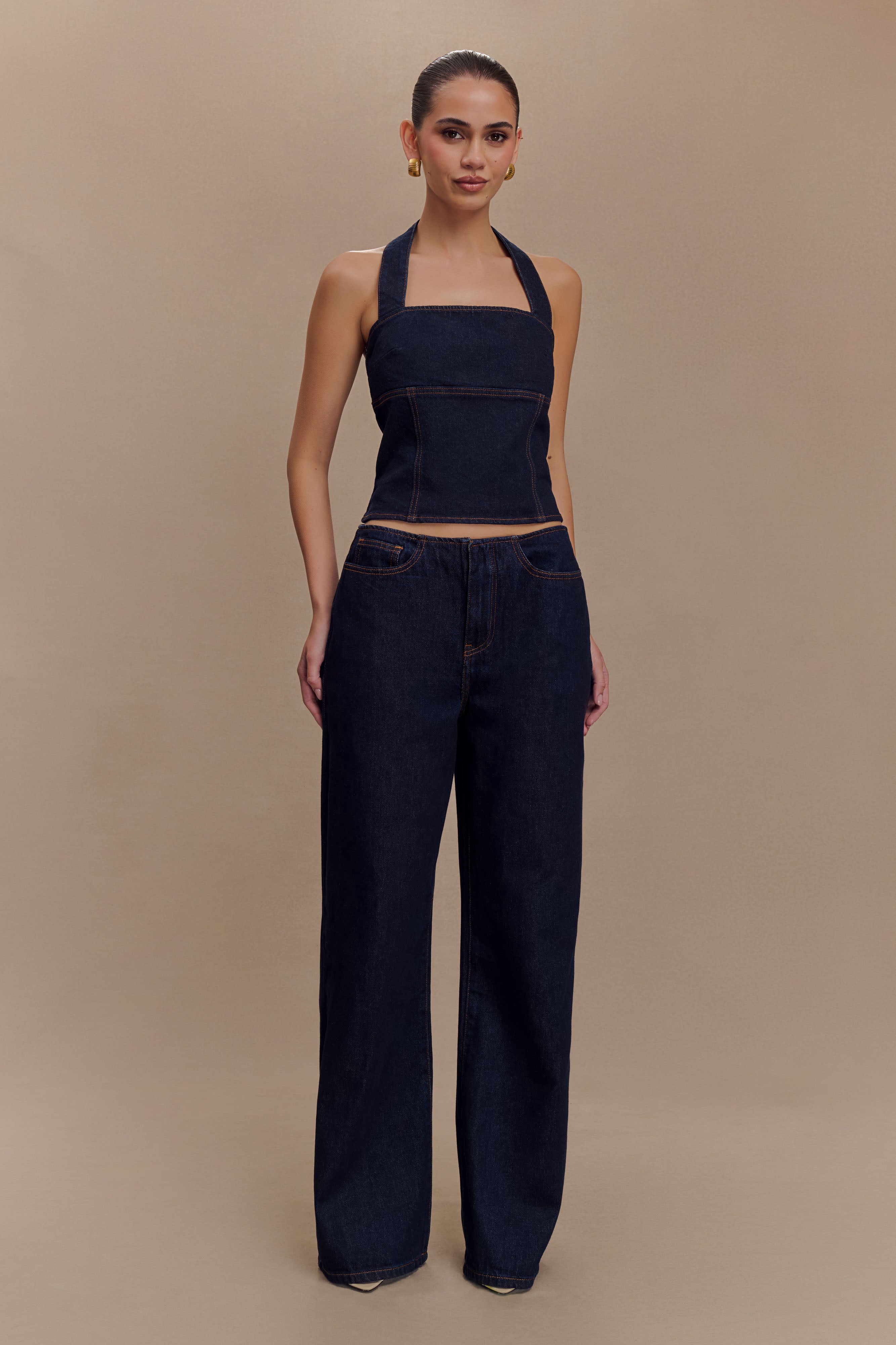 Caitlin Mid Rise Jeans in Indigo Blue – Chic&Drifts