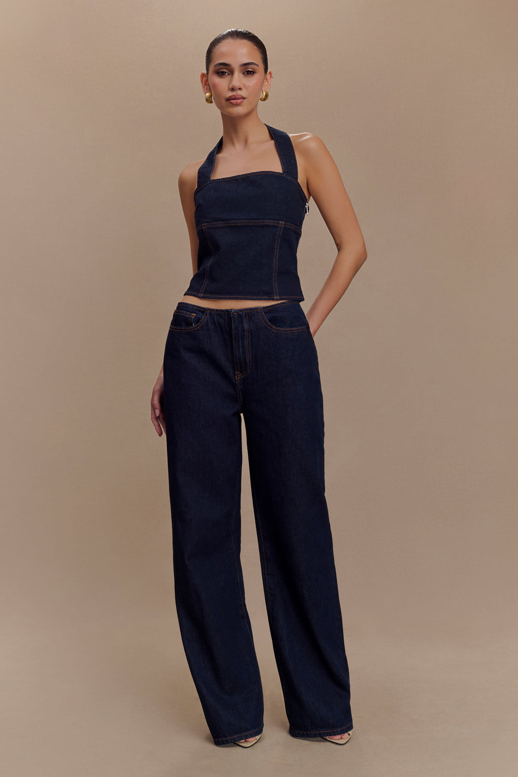 Caitlin Mid Rise Jeans in Indigo Blue – Chic&Drifts
