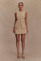 Camilla Boucle Sleeveless Vest in Light Taupe – Chic&Drifts