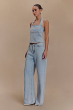Dayna Denim Halter Top in Light Blue – Chic&Drifts