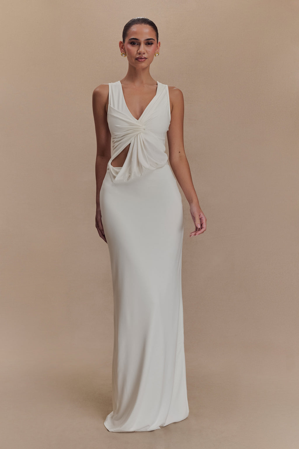 Kassidy Peached Jersey Maxi Dress