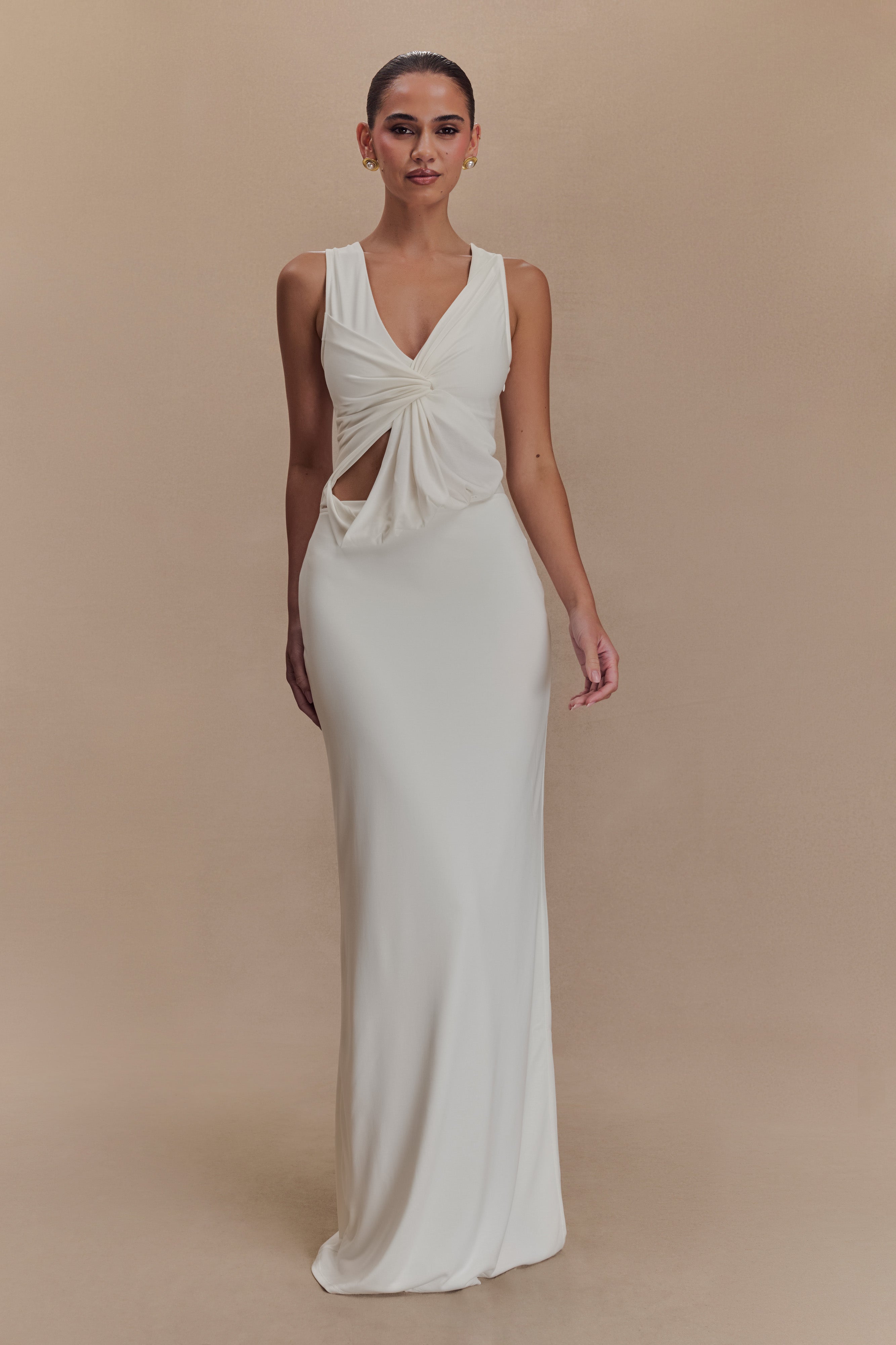 Kassidy Peached Jersey Maxi Dress