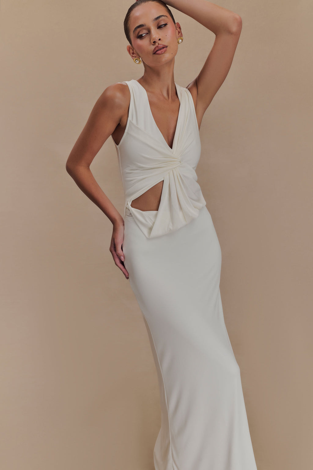 Kassidy Peached Jersey Maxi Dress