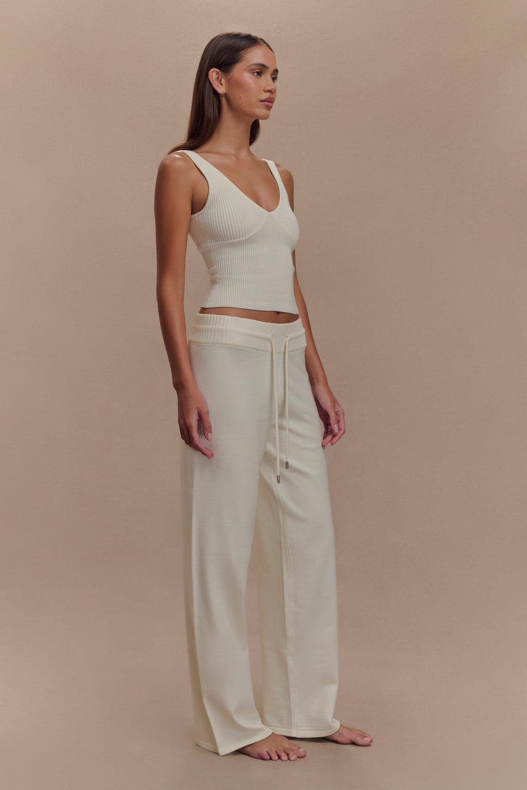 Natalya Knit Wide Leg Pants in Ivory – Chic&Drifts
