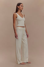Natalya Knit Wide Leg Pants in Ivory – Chic&Drifts