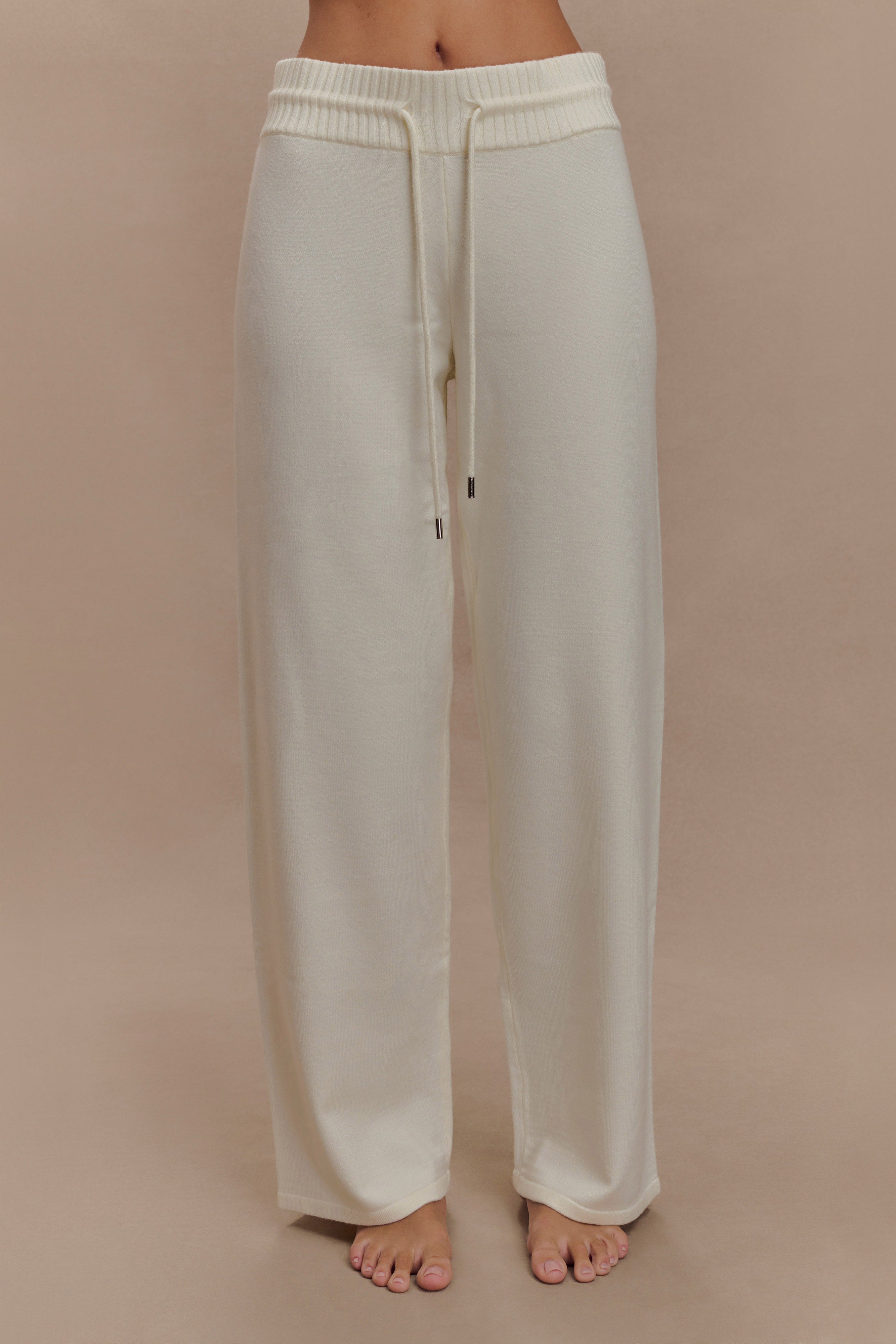 Natalya Knit Wide Leg Pants in Ivory – Chic&Drifts