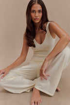 Natalya Ribbed Knit Cami Top in Ivory – Chic&Drifts