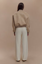 Rudy Suede Bomber Jacket in Sand – Chic&Drifts