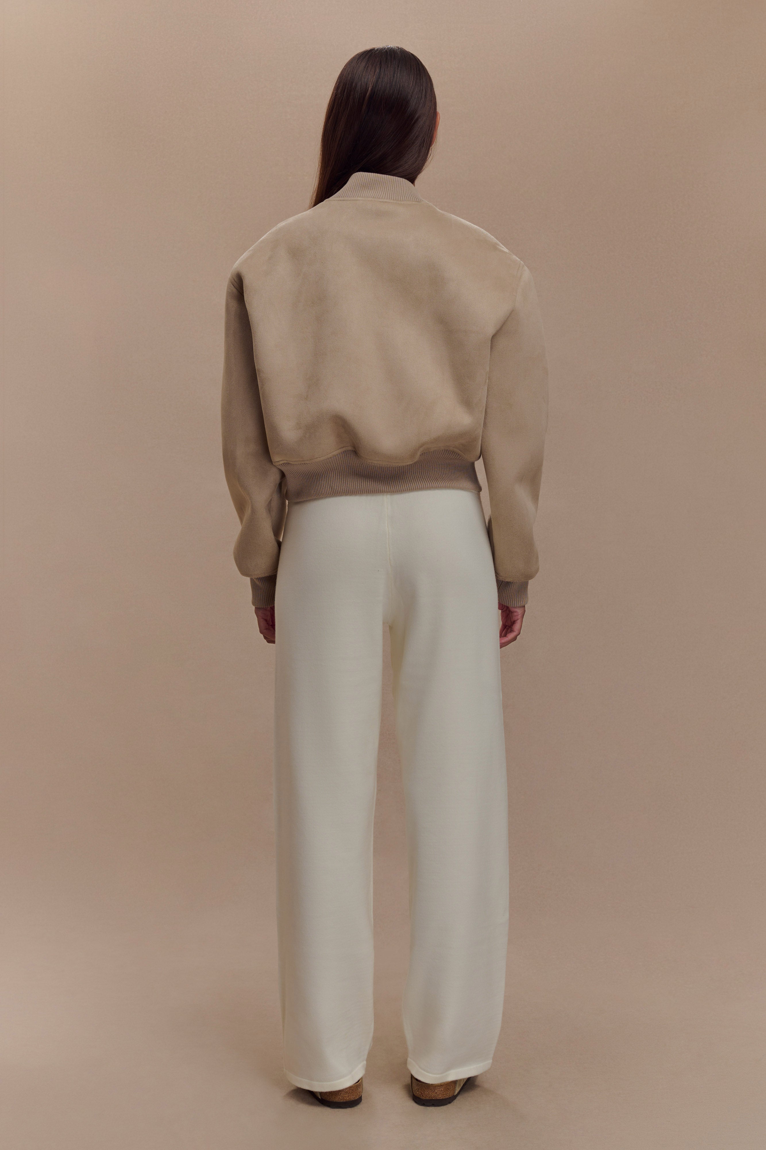 Rudy Suede Bomber Jacket in Sand – Chic&Drifts