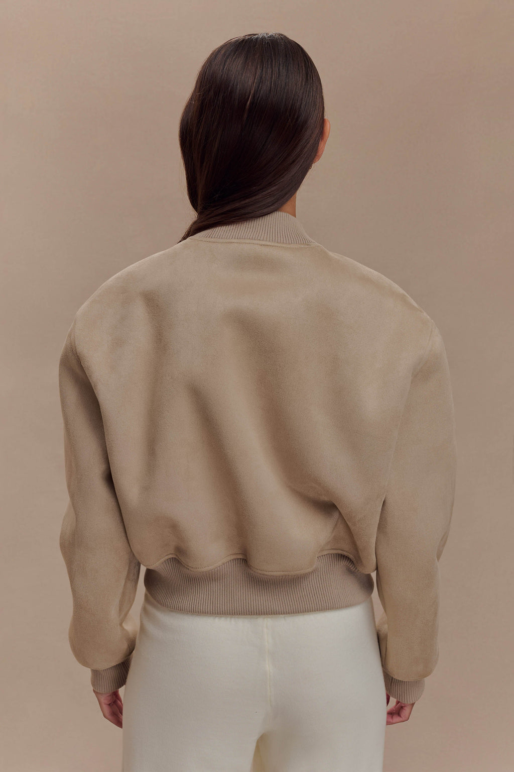 Rudy Suede Bomber Jacket in Sand – Chic&Drifts