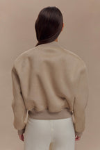 Rudy Suede Bomber Jacket in Sand – Chic&Drifts
