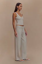 Natalya Ribbed Knit Cami Top in Heather Grey Marle – Chic&Drifts