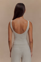 Natalya Ribbed Knit Cami Top in Heather Grey Marle – Chic&Drifts