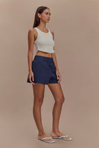 Johanna Cotton Relaxed Shorts in Navy – Chic&Drifts