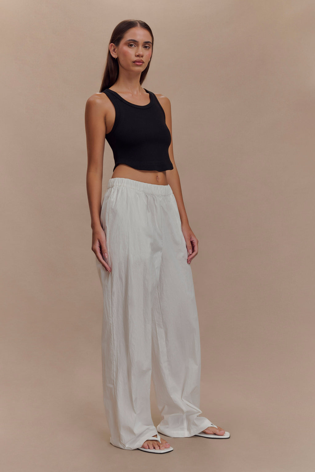 Morgana Ribbed Tank Top in Black – Chic&Drifts