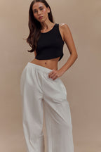 Morgana Ribbed Tank Top in Black – Chic&Drifts