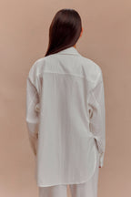 Campbell Cotton Oversized Shirt in White – Chic&Drifts