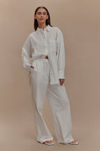 Campbell Cotton Oversized Shirt in White – Chic&Drifts