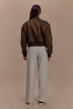 Rudy Suede Bomber Jacket in Chocolate – Chic&Drifts