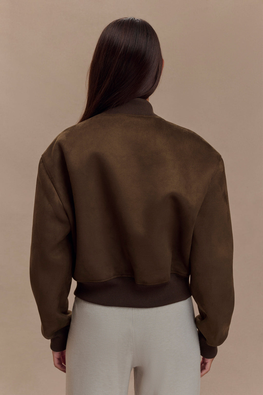 Rudy Suede Bomber Jacket in Chocolate – Chic&Drifts