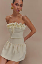 Jennie Ruffle Off Shoulder Top in Ivory – Chic&Drifts