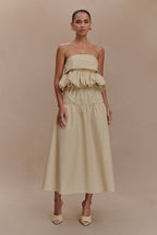 Amirah Midi Skirt in Nude – Chic&Drifts