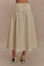 Amirah Midi Skirt in Nude – Chic&Drifts