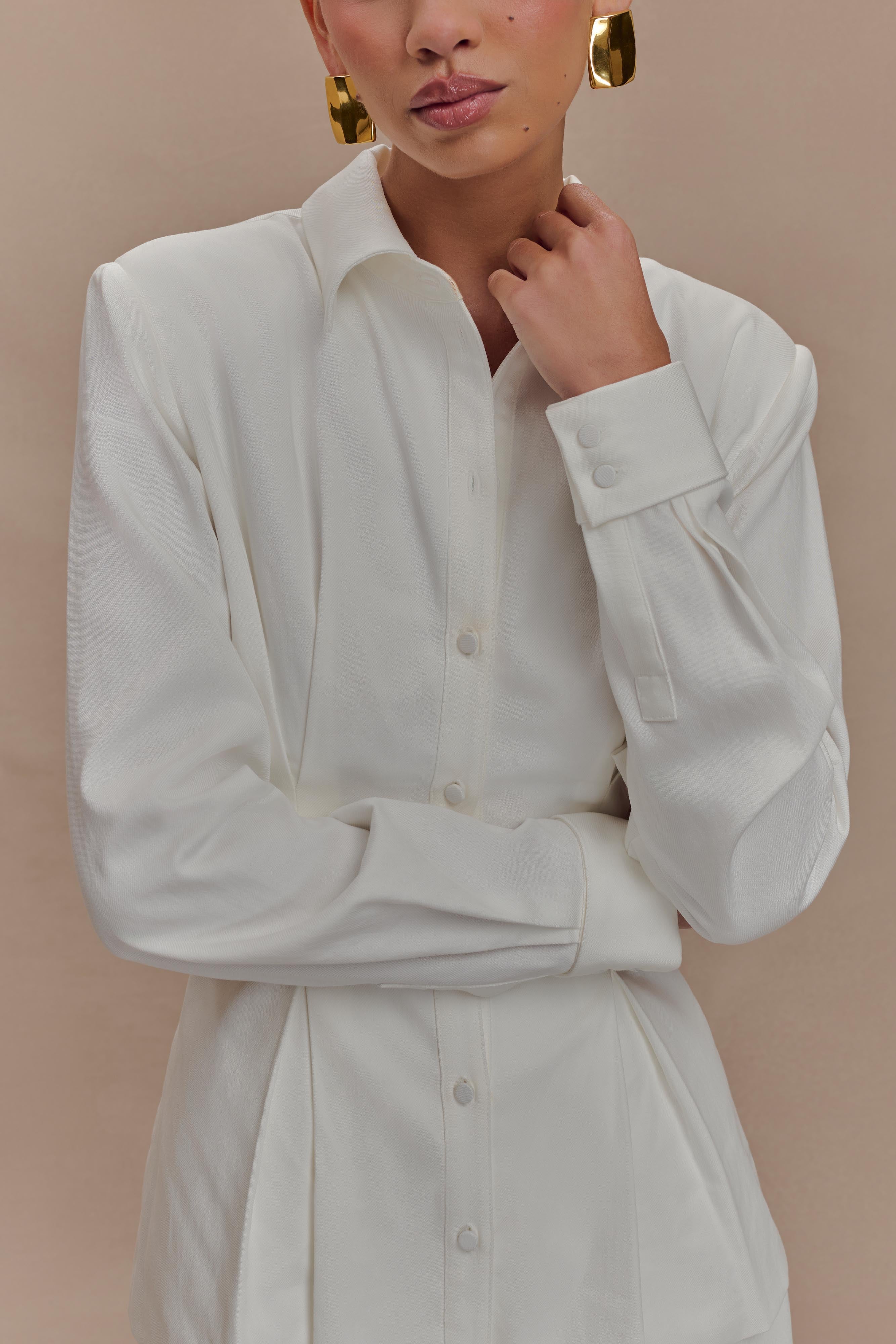 Rhia Oversized Shirt in White – Chic&Drifts